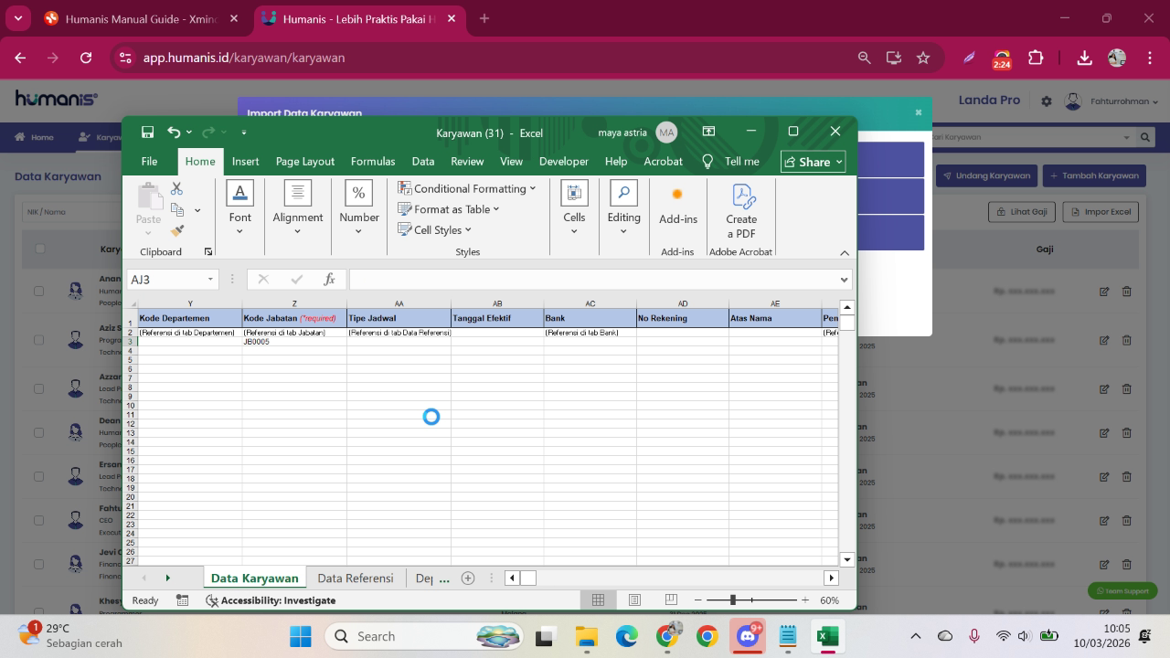 Simpan Excel