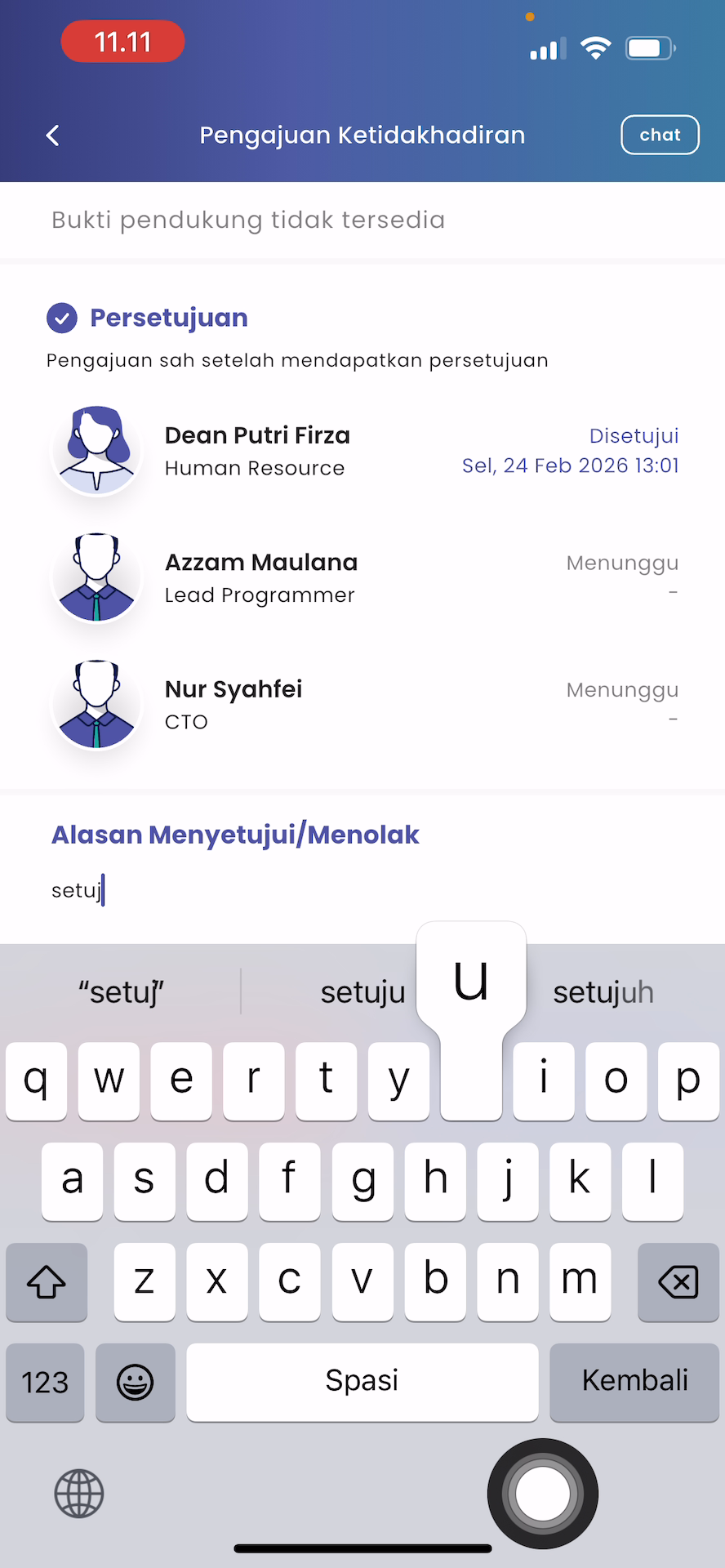 Alasan Persetujuan