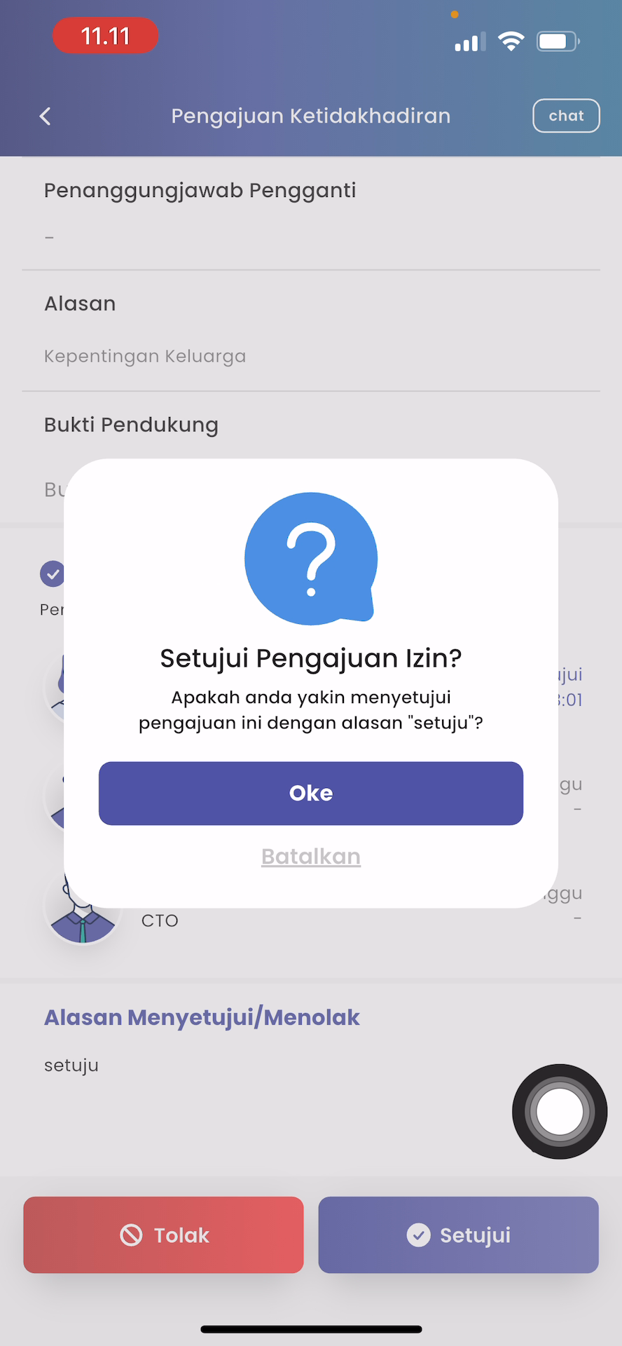 Konfirmasi Approval