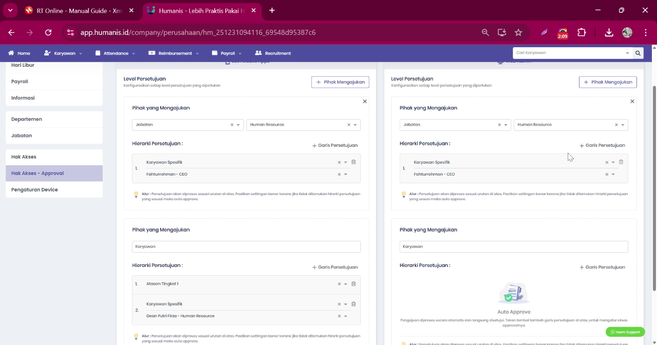 Konfirmasi Approver