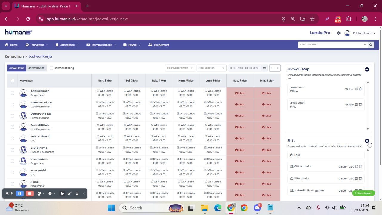 Form Pembuatan Master Jadwal Baru