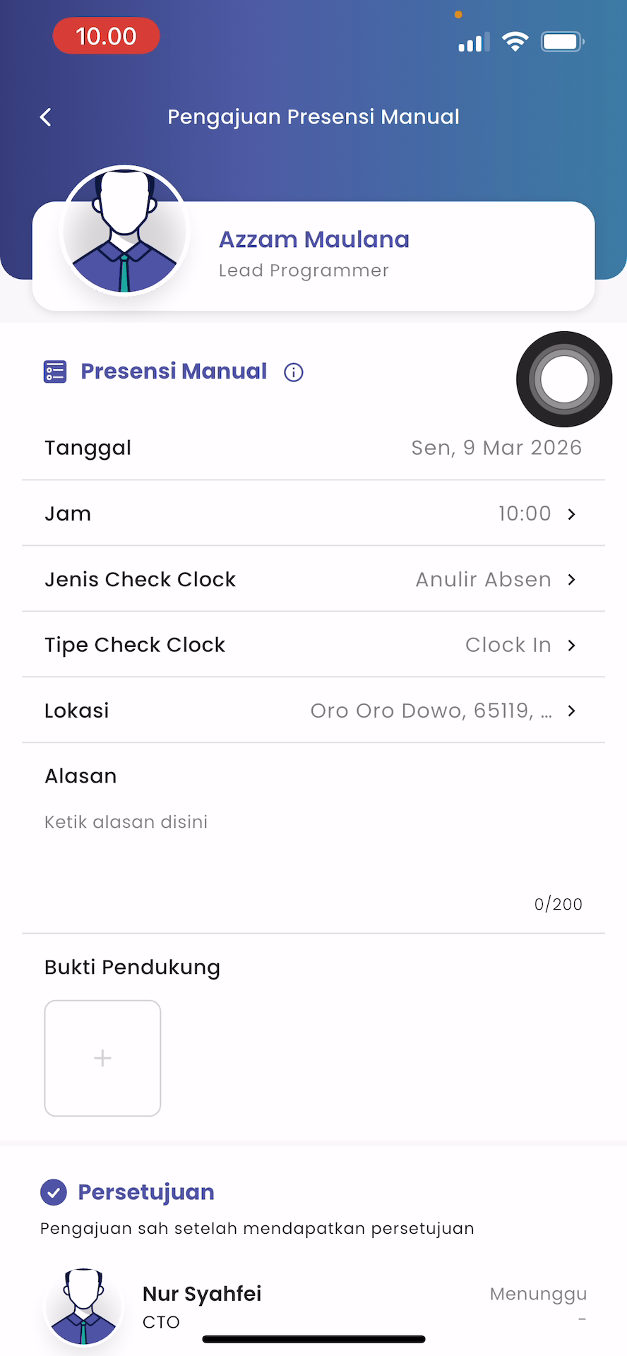 Menentukan Tanggal dan Jam Presensi
