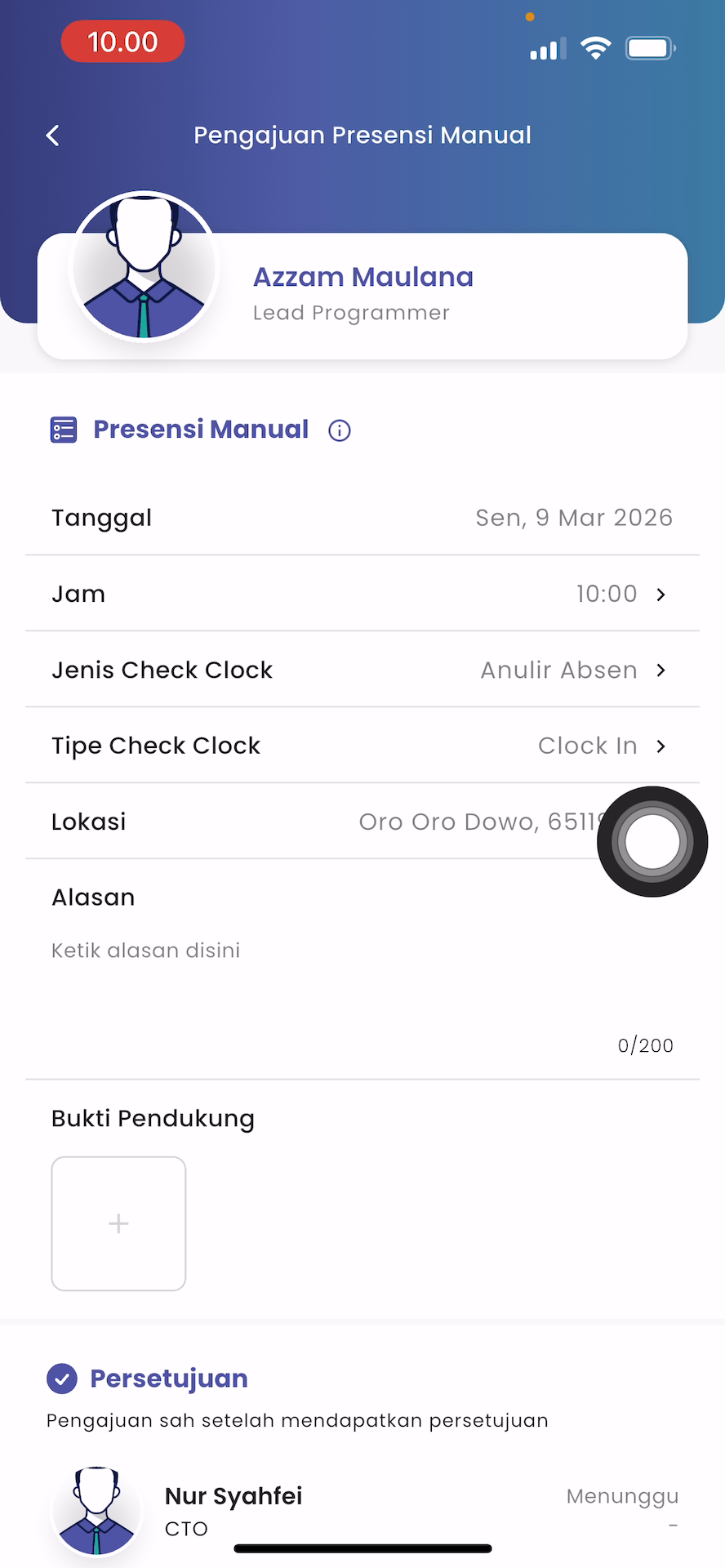 Jenis Check Clock