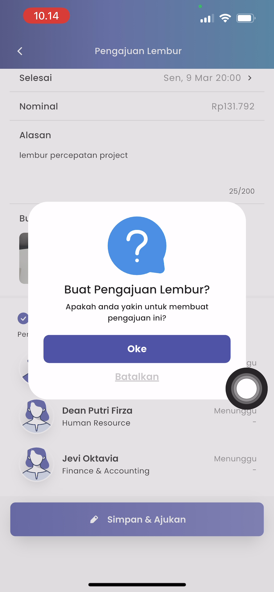 Status Pengajuan