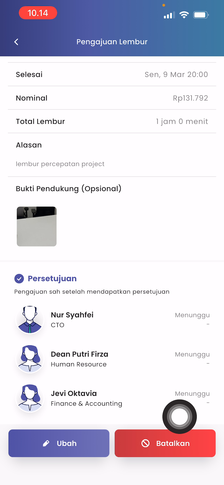 Tombol Batalkan