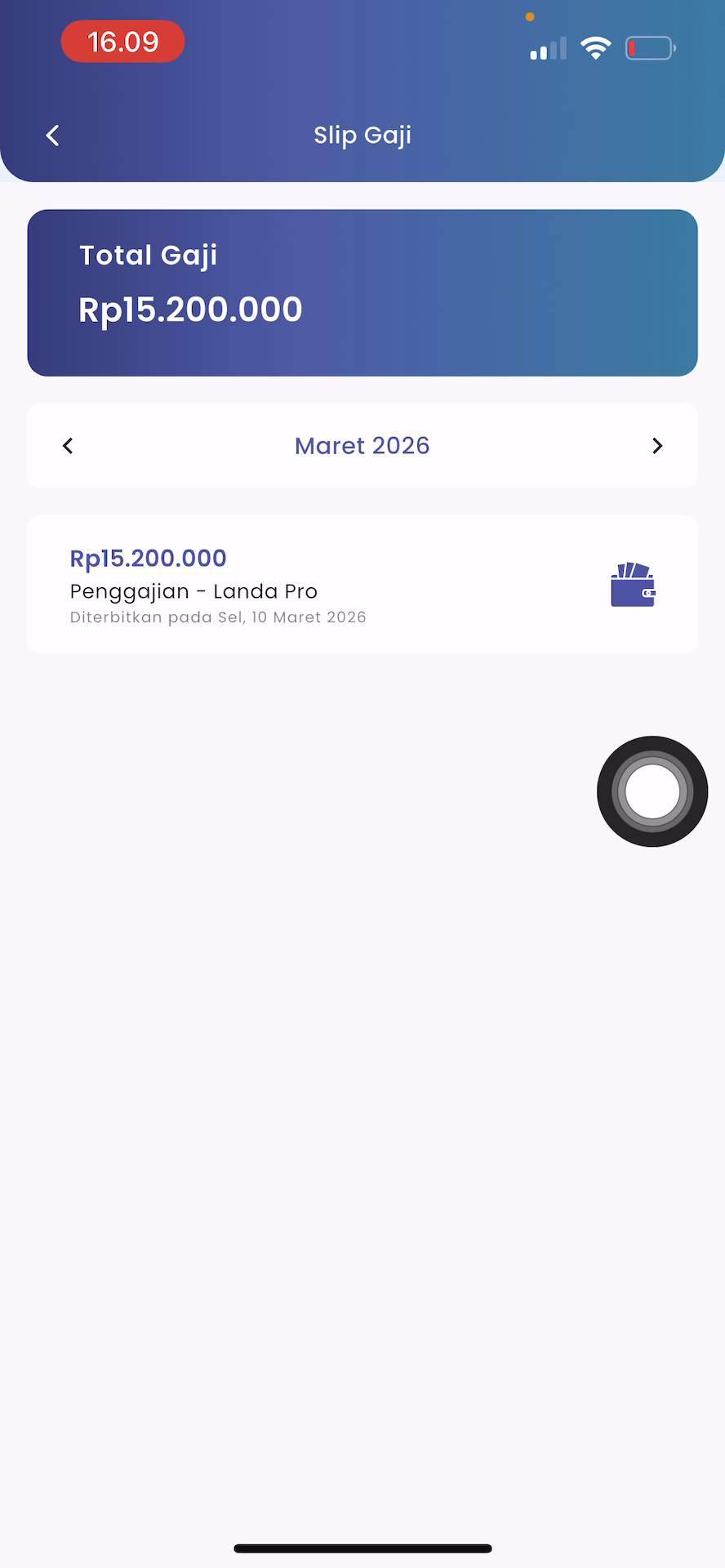 Pilih Periode Slip Gaji