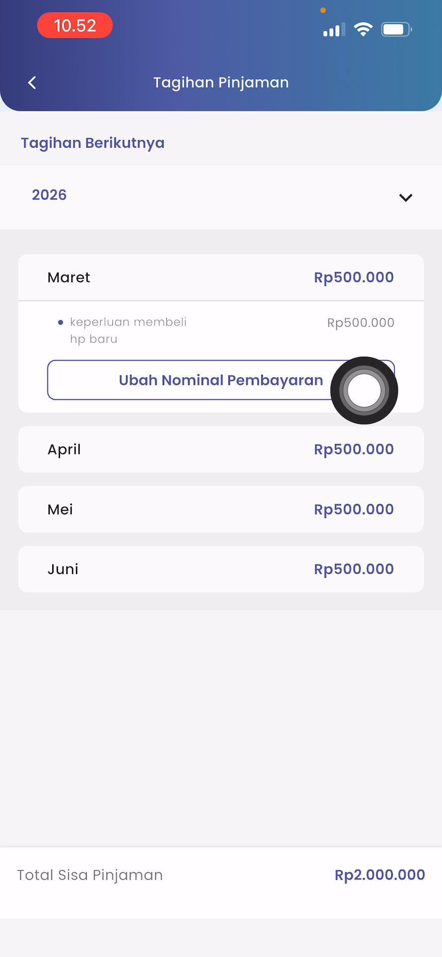 Ubah Nominal Pembayaran