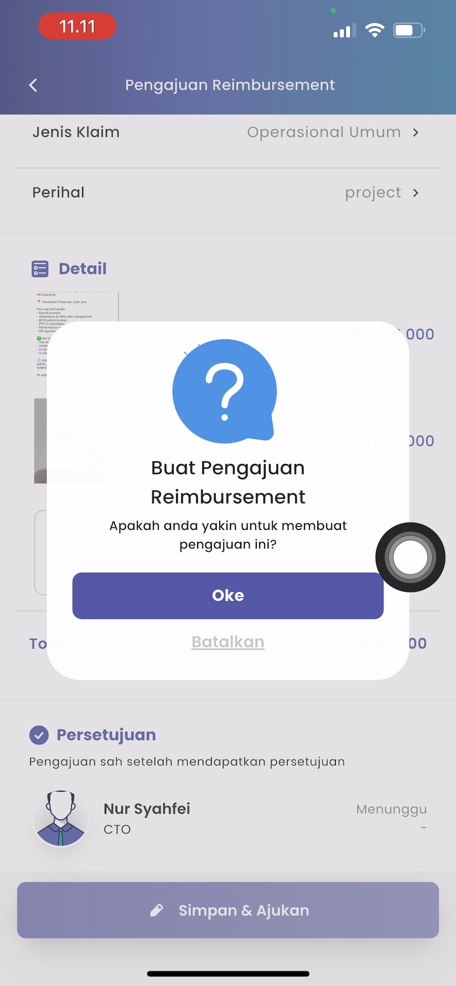 Menu Status