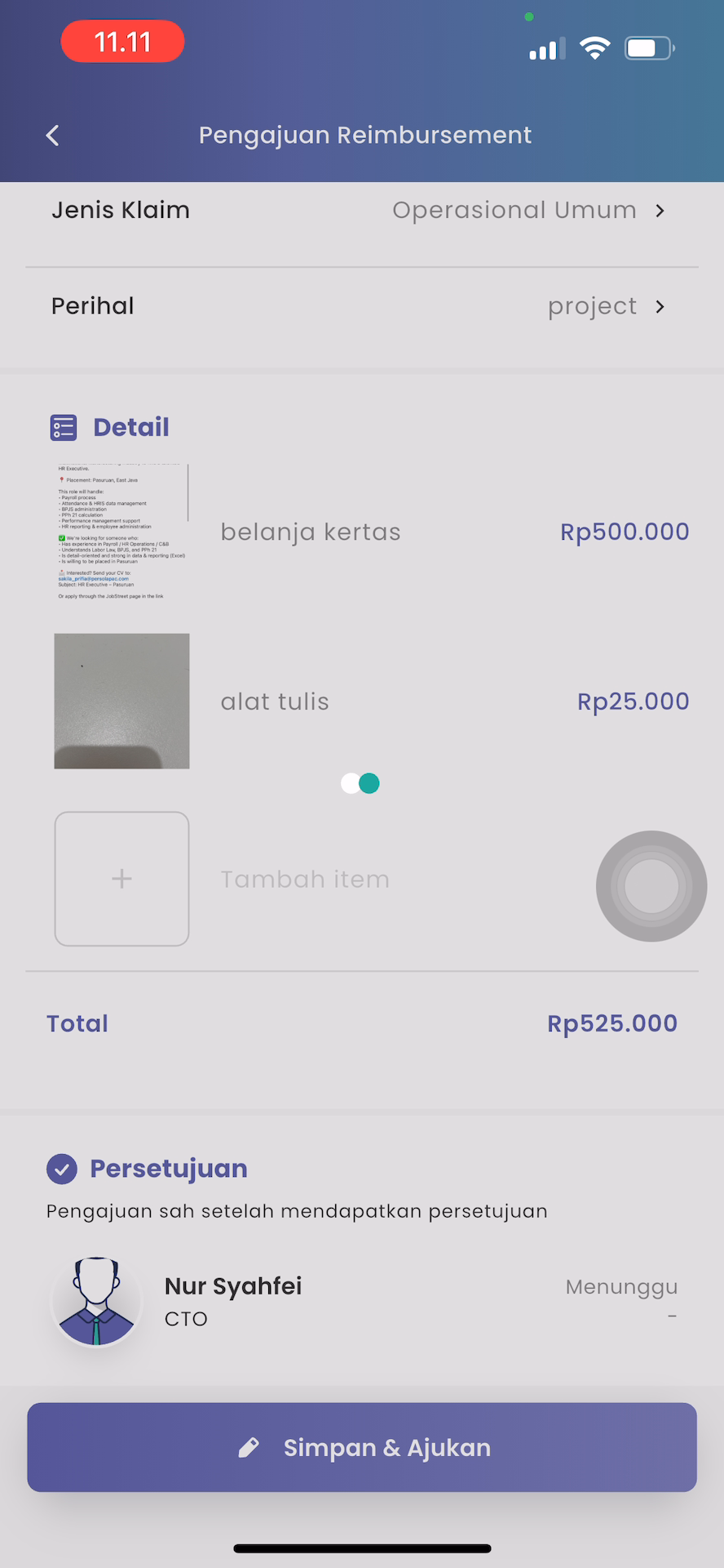 Daftar Pengajuan